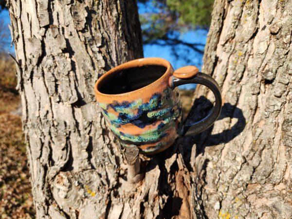 Orange Green Camo Mug - Image 3