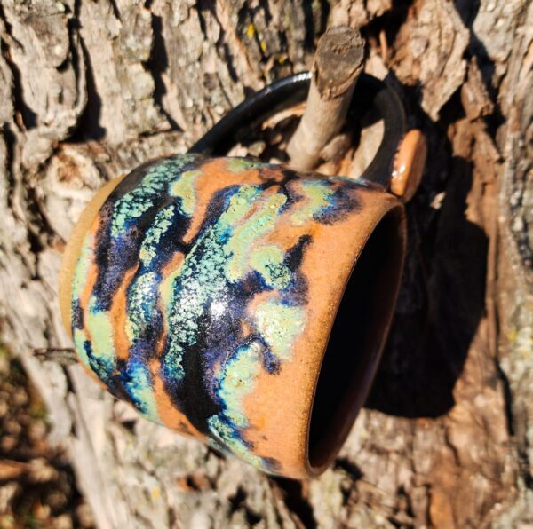 Orange Green Camo Mug